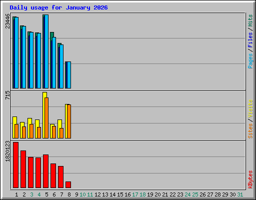 Daily usage for January 2026