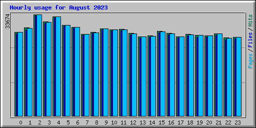 Hourly usage for August 2023