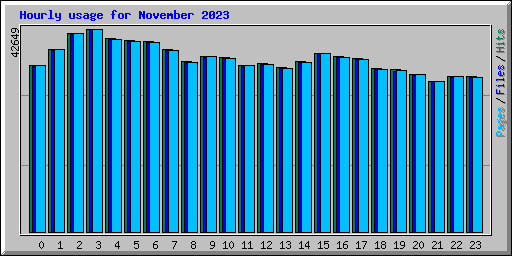 Hourly usage for November 2023