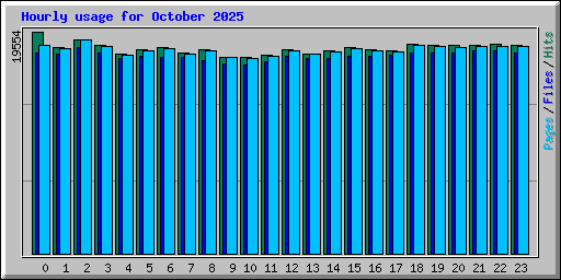Hourly usage for October 2025