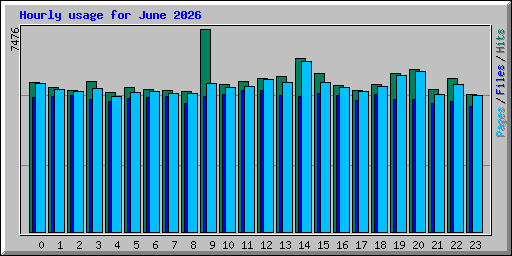 Hourly usage for June 2026