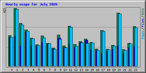 Hourly usage for July 2026